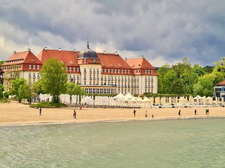 the old Grand hotel in the Polish most famous seaside resort of Sopot