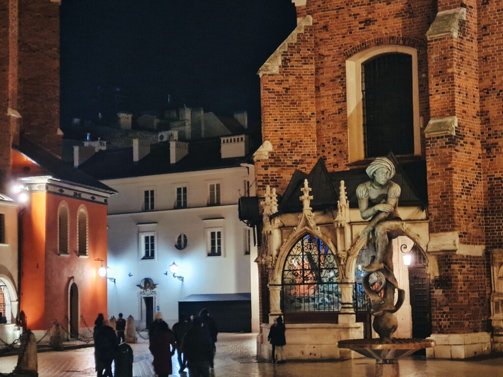 the Saint Barbara church at the Mariacki Square in Krakow