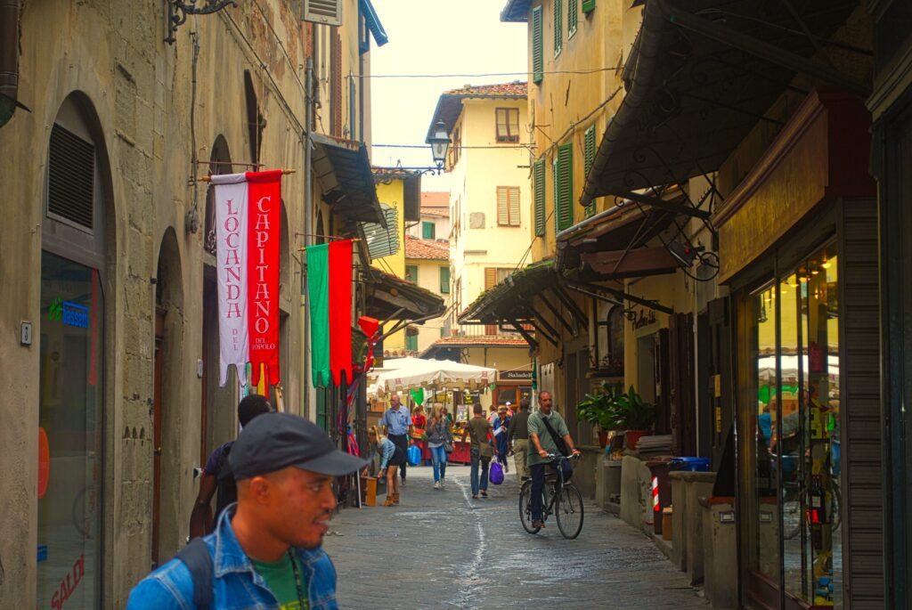 Probably one of famous soccer players - Patrice Evra taken in the street of Italian city of Pistoia