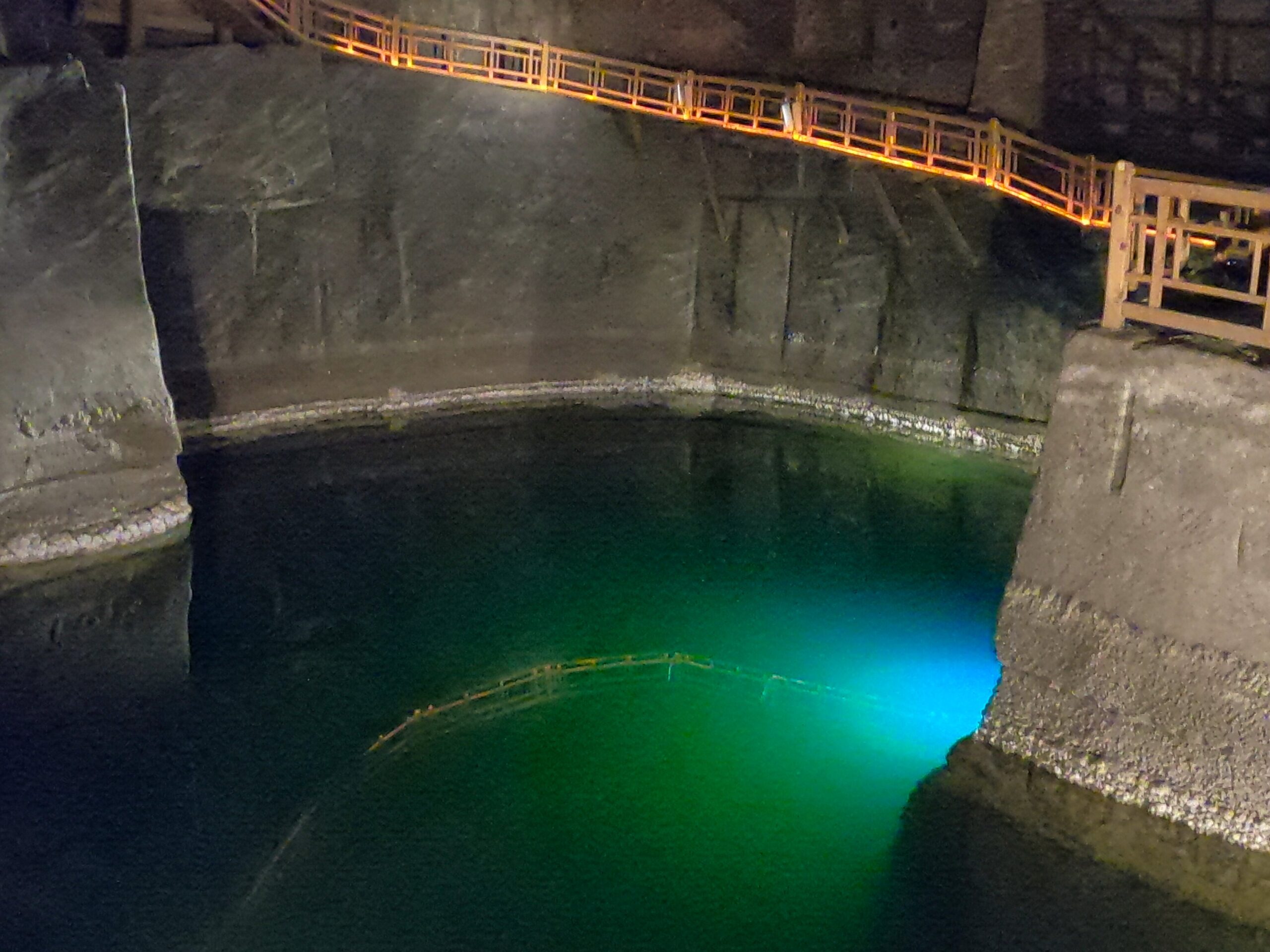 one of numerous brine lakes in the salt mine of Wieliczka