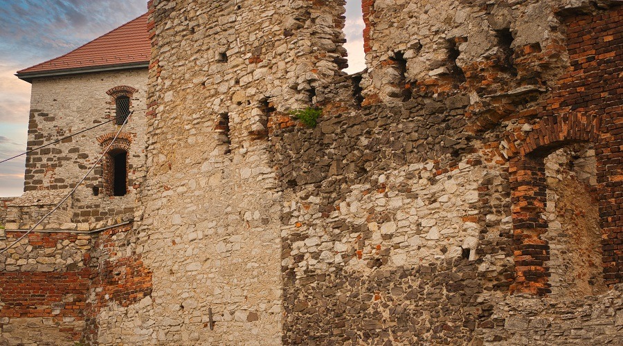 the castle in Rudno from the Middle Ages while the reign of the King Casimir the Great