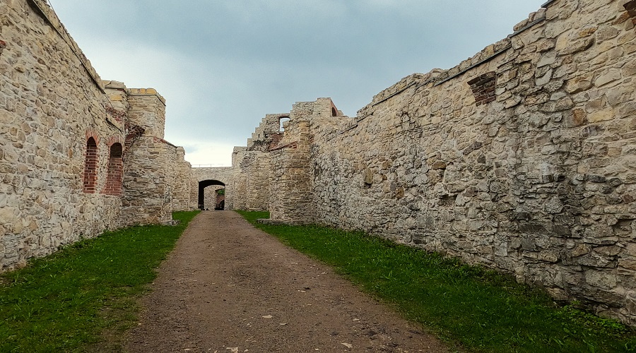 the ruins of the castle of Tenczyn while tour of the Polish Jura