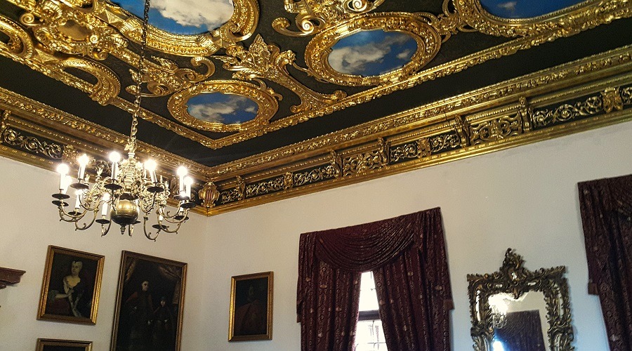 the impressive interior decoration of the Nowy Wisnicz castle founded by the noble family of the Lubomirski