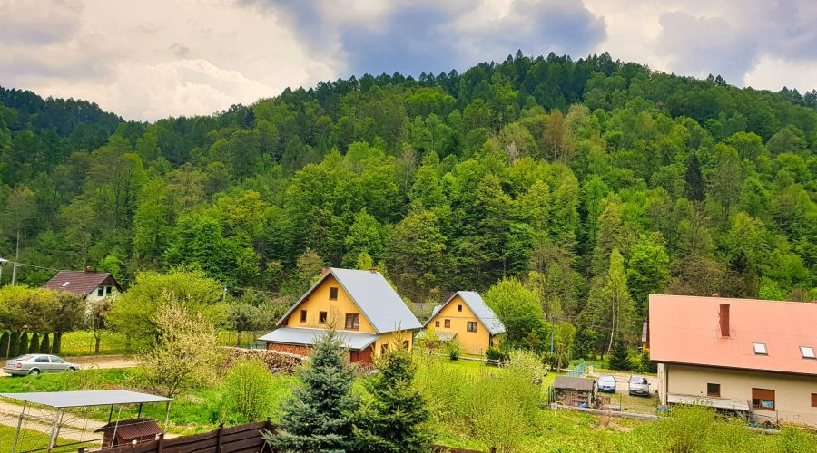 krajobraz Popradzkiego Parku Krajobrazowego w Wierchomli Wielkiej