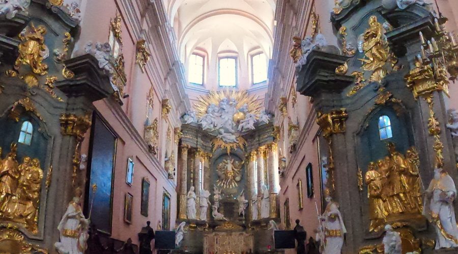 the gothic Basilica of the Holy Sepulcher in a city of Miechow around 40 km north of Krakow. It was founded in the turn of XIV and XV century AD