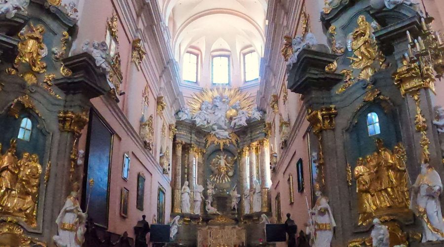 the gothic Basilica of the Holy Sepulcher in a city of Miechow around 40 km north of Krakow. It was founded in the turn of XIV and XV century AD