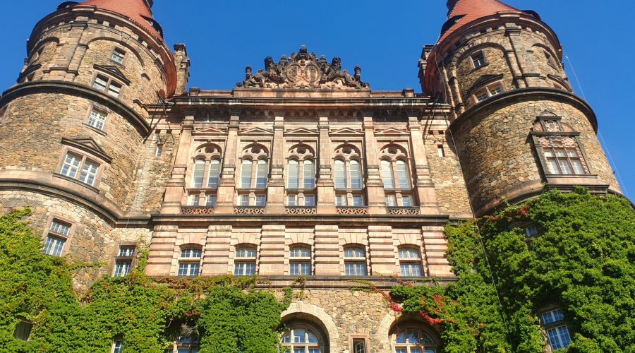 the Castle of Ksiaz (Zamek Książ) founded in the 13th century is one of the biggest castles in Poland