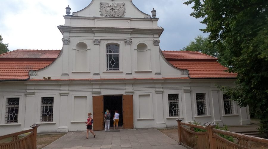 the 18th century church called "on the island" in the Polish Roztocze natural park