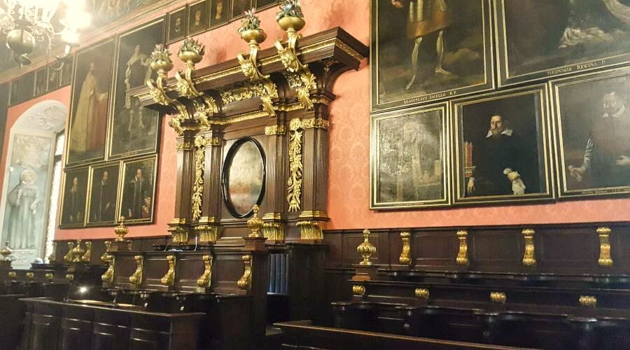 auditorium hall within the Collegium Maius, a part of the Jagiellonian University in Krakow