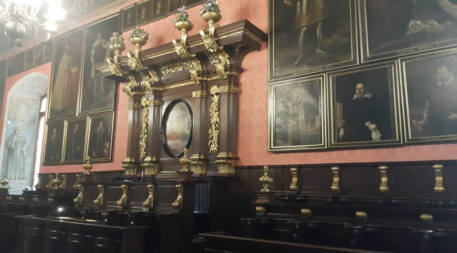 auditorium hall within the Collegium Maius, a part of the Jagiellonian University in Krakow