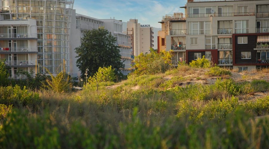 hotele przy wydmach i plaży w Słonecznym Brzegu podczas podróży na wczasy w Bułgarii