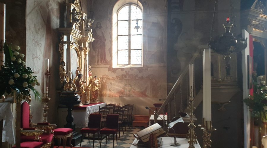 an interior decoration of the St, Giles church in Giebultow near to Krakow