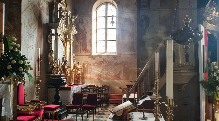 an interior decoration of the St, Giles church in Giebultow near to Krakow