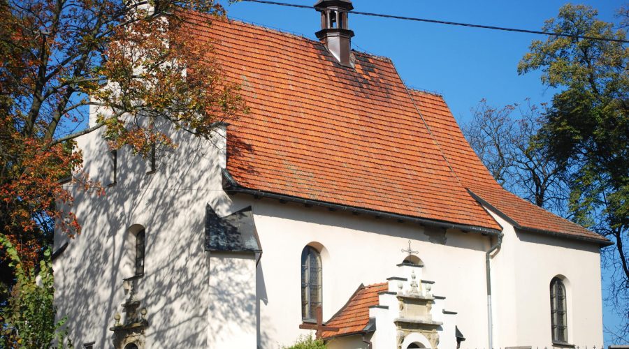 wygląd zewnętrzny kościoła św. Idziego w Giebułtowie