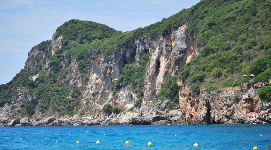 the Liapades Bay beach located within the picteresque bays of Paleokastritsa