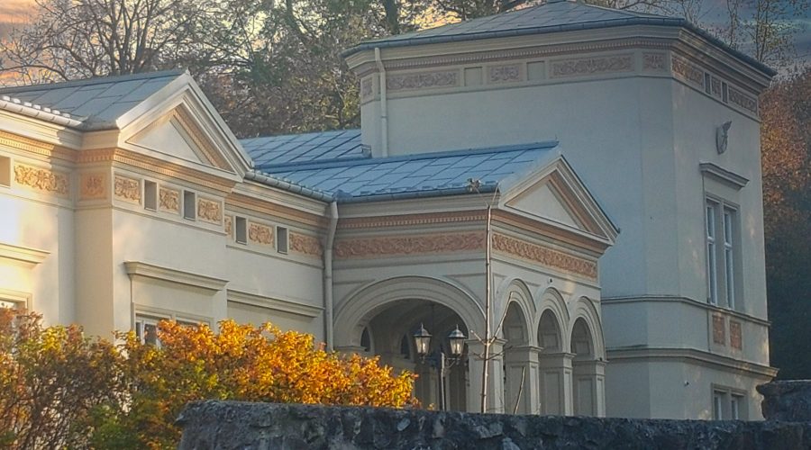 the palace and park set of Minoga near to Krakow