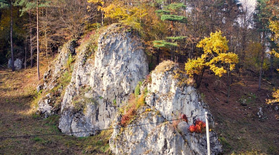 rock formations in the Ojcow National Park in the Polish Jura