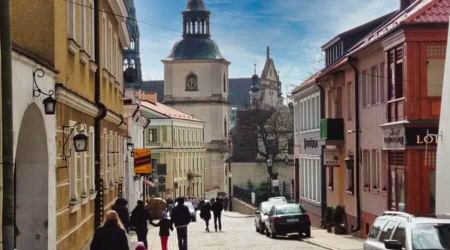 nice Sandomierz architecture during a stay in low budget accommodation