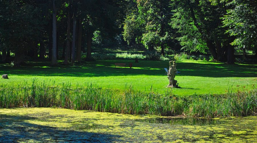 jedna z atrakcji okolic Karpacza - stary park przy pałacu Łomica