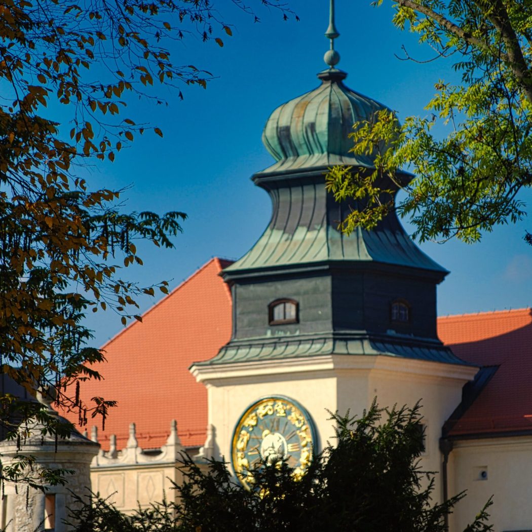 the old castle in the Polish Jura called the Pieskowa Skala castle has now the renaissance architecture