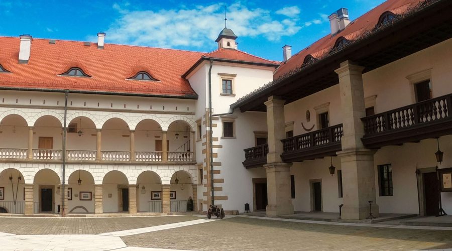 the royal castle in a town of Niepolomice in a proximity of Krakow; the castle founded by the Polish king Casimir the Great in the Middle Ages
