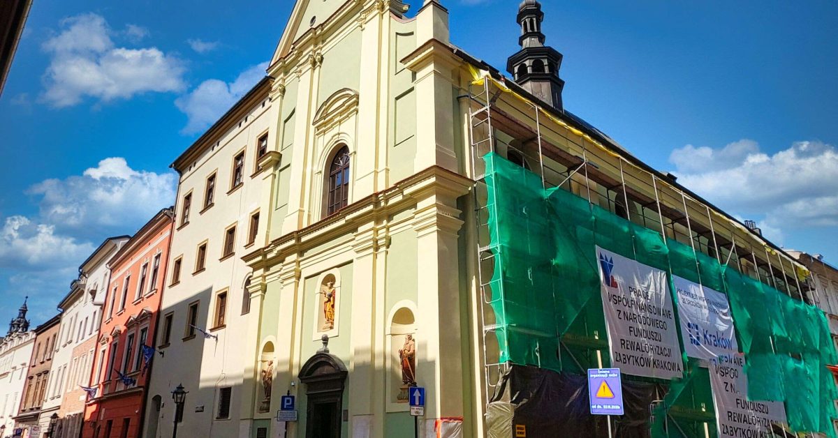 a baroque church of St. Thomas Apostle in Krakow